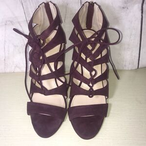 Victoria's Secret Open Toe Angel Wing Stiletto Lace up Cut Out Sandal-Sz 8.5